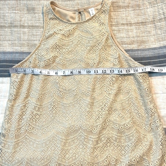 Lovely Day,(Made in USA),Lightweight Shimmering-Gold,Textured,Dress Up or Down,S - Picture 9 of 10